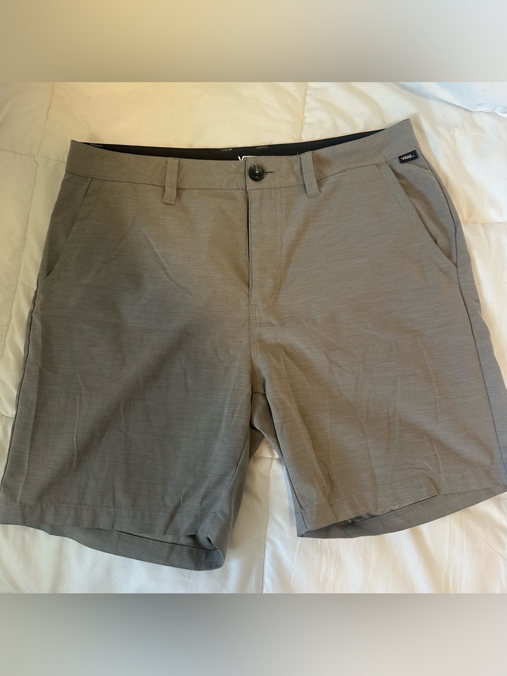 Vans Men's Light Gray Flat Front Chino Shorts
